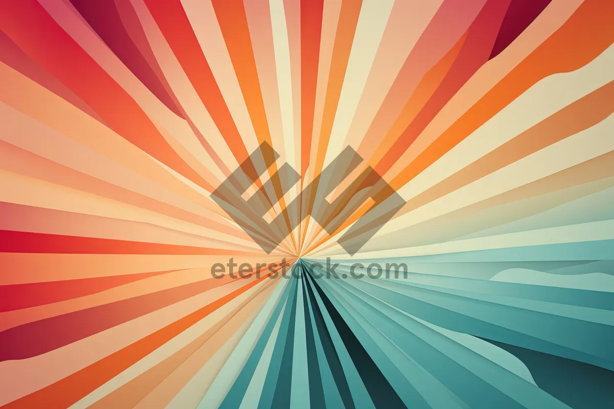 Picture of Colorful Abstract Fractal Design with Light Rays