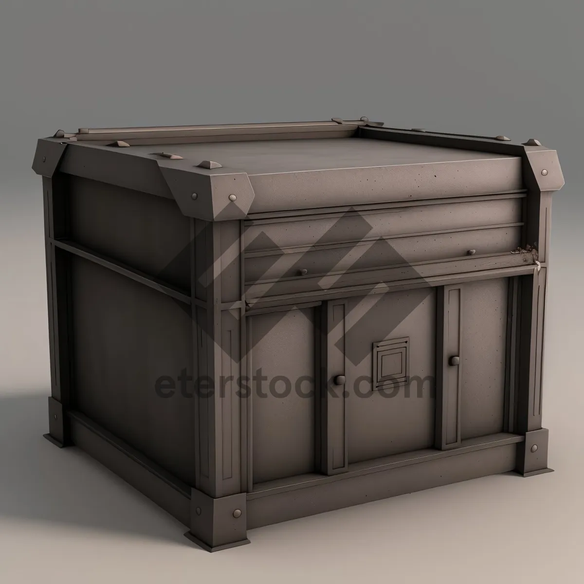 Picture of Brown Storage Crate Box: 3D Furniture File