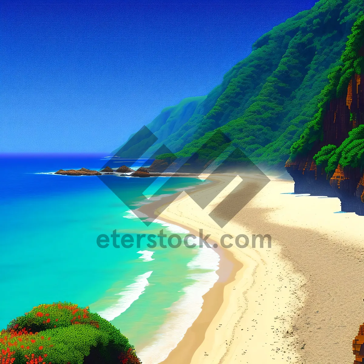 Picture of Turquoise Bay Bliss: Idyllic Tropical Beachscape