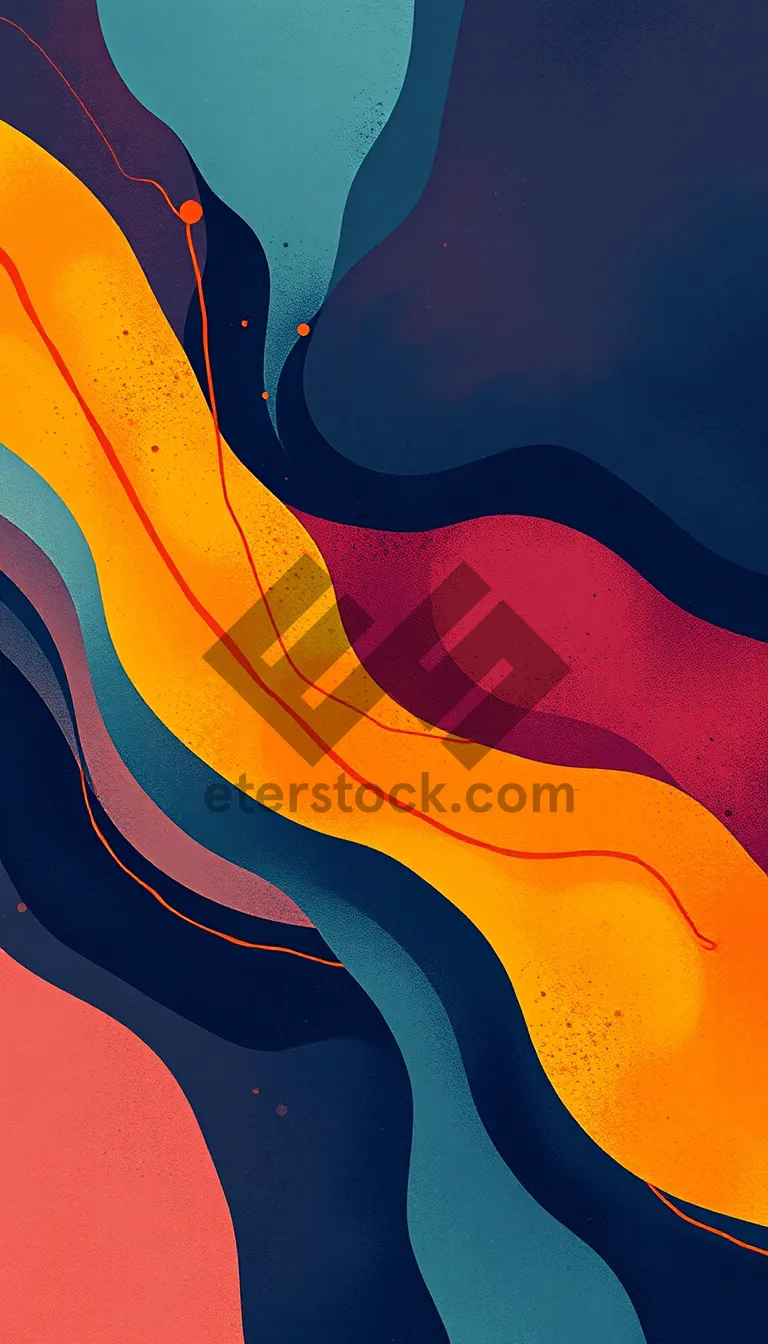 Picture of Colorful graphic wave design pattern texture wallpaper