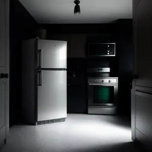 Modern Refrigerator in Sleek Kitchen Design