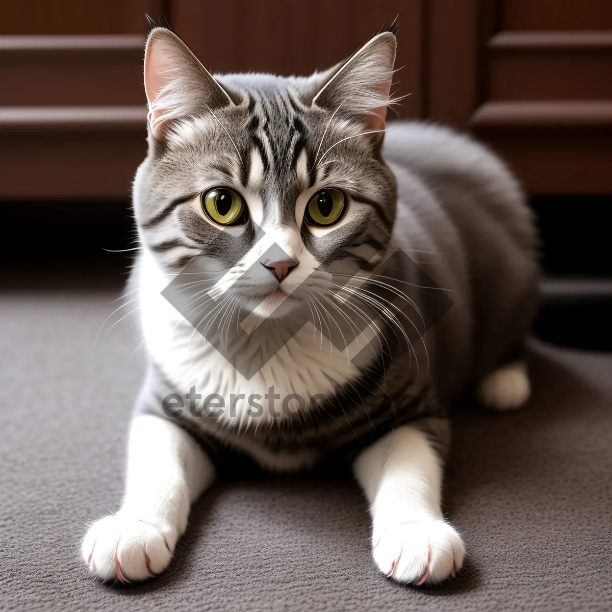 Picture of Curious Tabby Kitty with Fluffy Whiskers