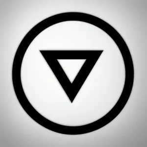Shiny Black Circle Graphic Symbol for Web Design