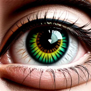 Closeup of Mesmerizing Eye with Mascara-Coated Eyelashes