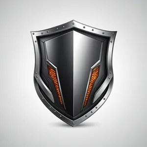 Shiny glass gem symbol icon with heraldry design
