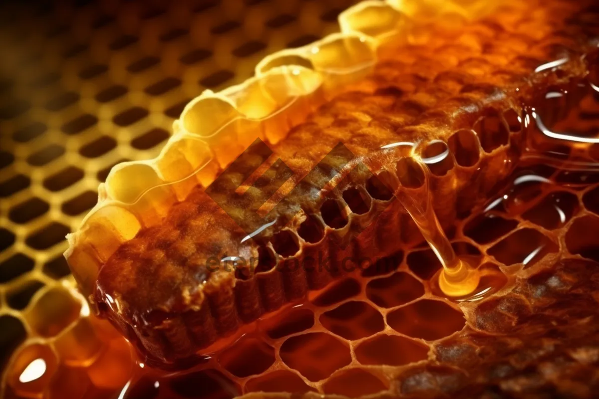 Picture of Honeycomb Structure Close-Up Texture Pattern