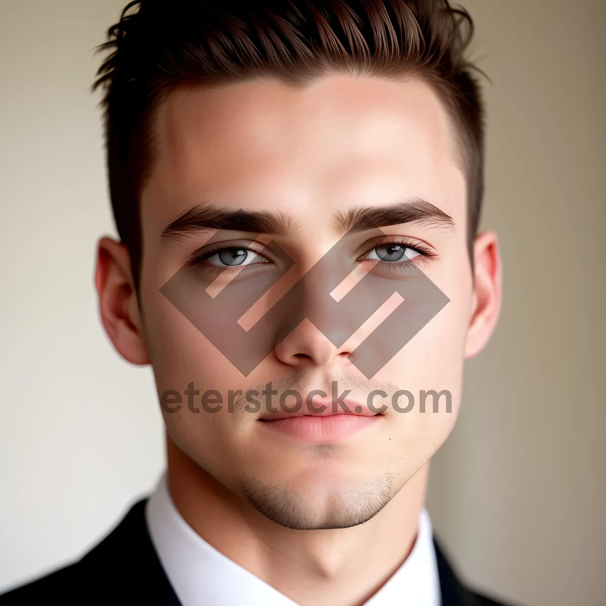 Picture of Confident Corporate Man Smiling in Suit