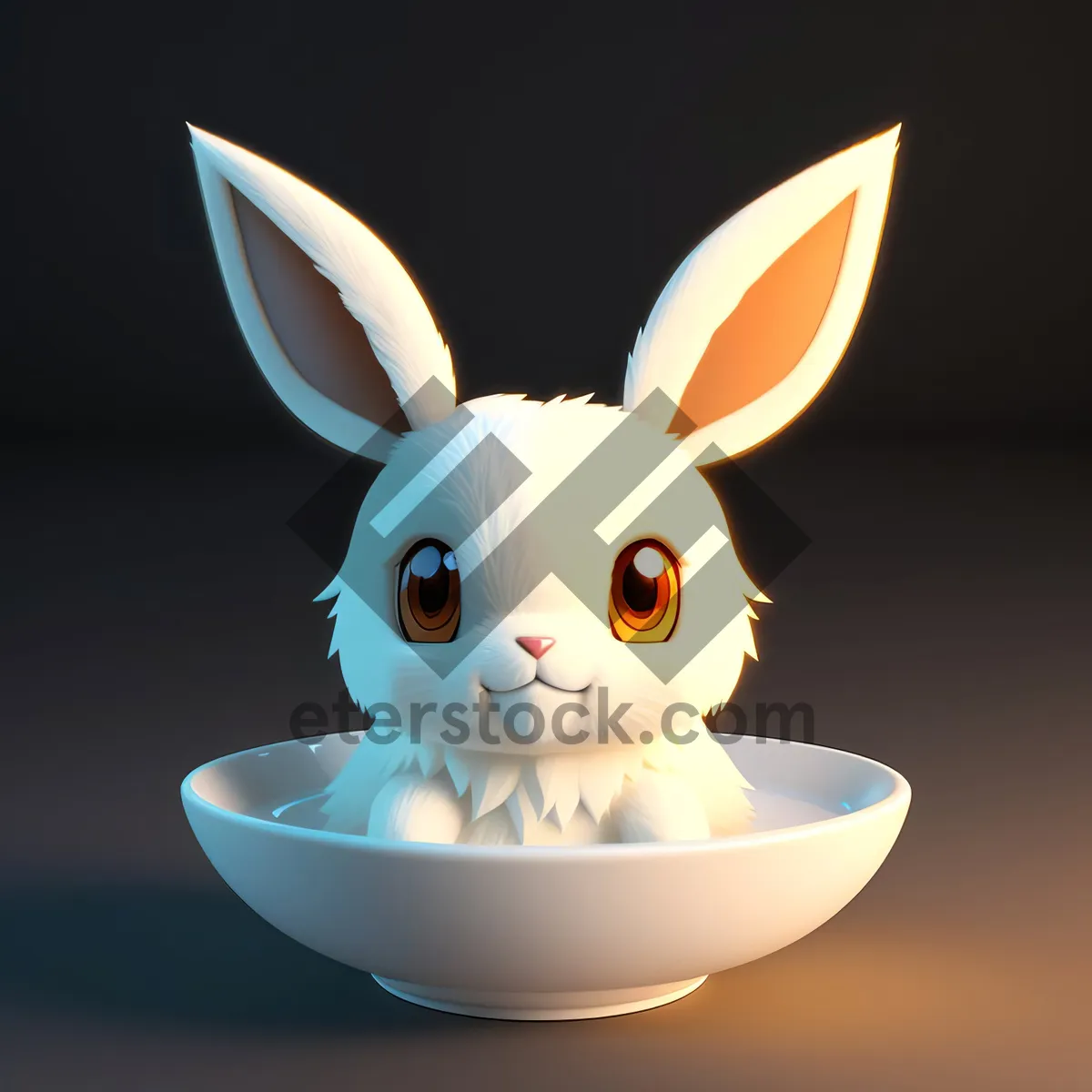 Picture of Bunny Cartoon Ear: Cute Baby Bunny Icon