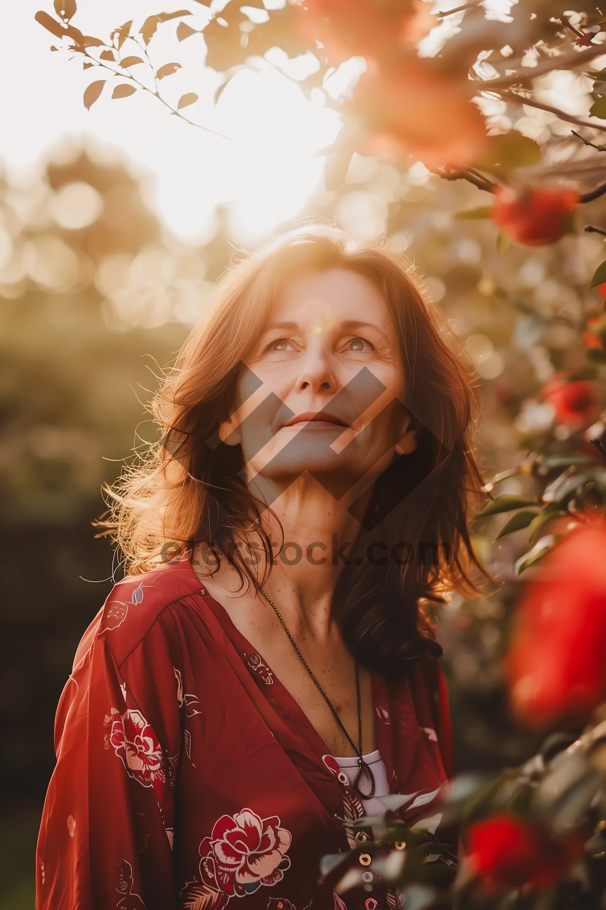 Picture of Smiling fashion model with attractive hairstyle