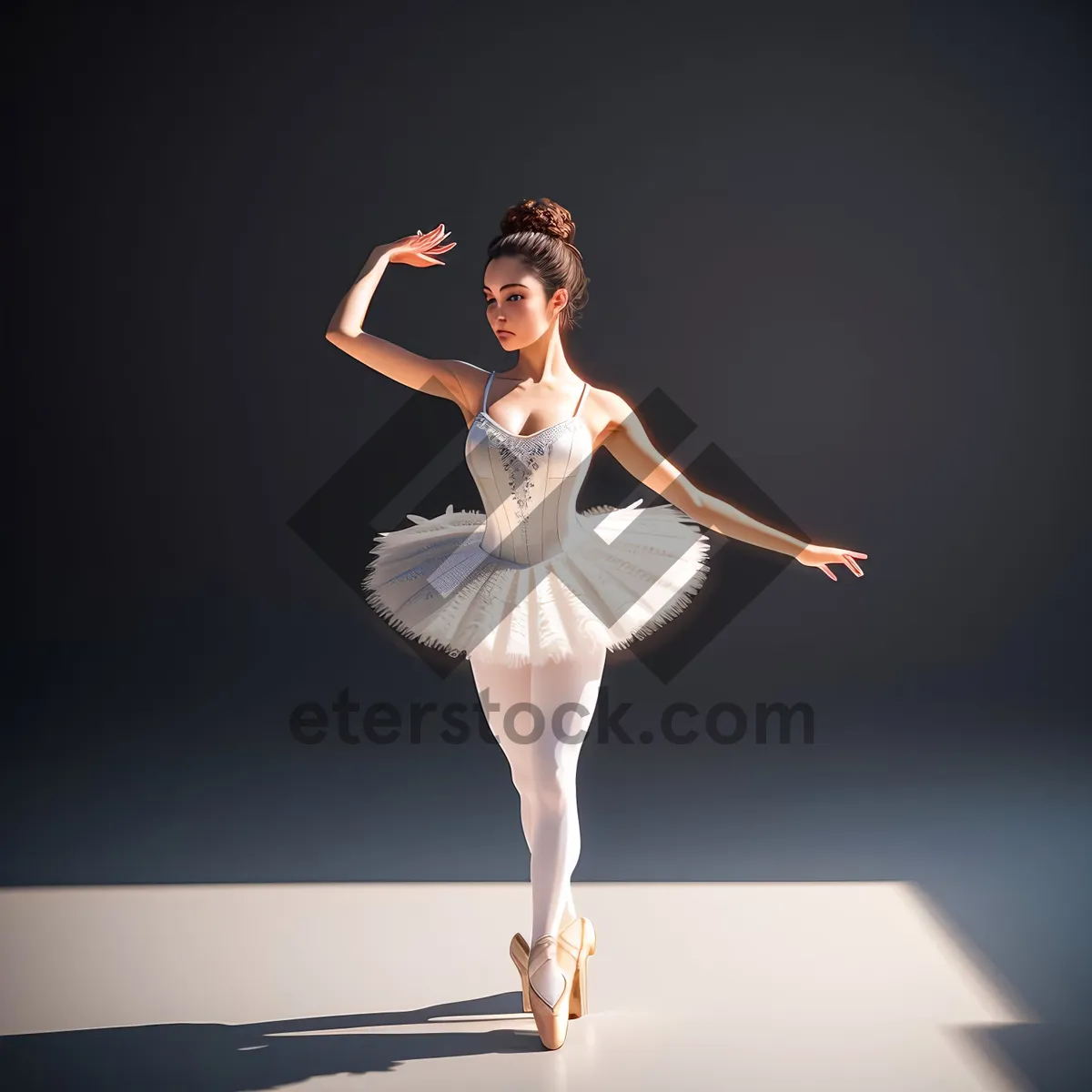 Picture of Elegant Ballerina in Exquisite Dance Pose