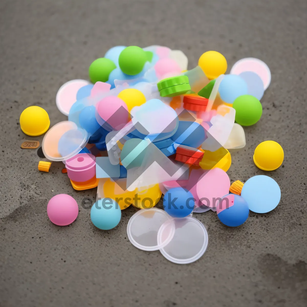 Picture of Colorful Health Supplies Ball and Candy Prescription