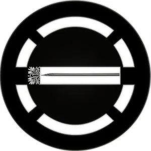 Glossy Web Icon: Black Round 3D Button