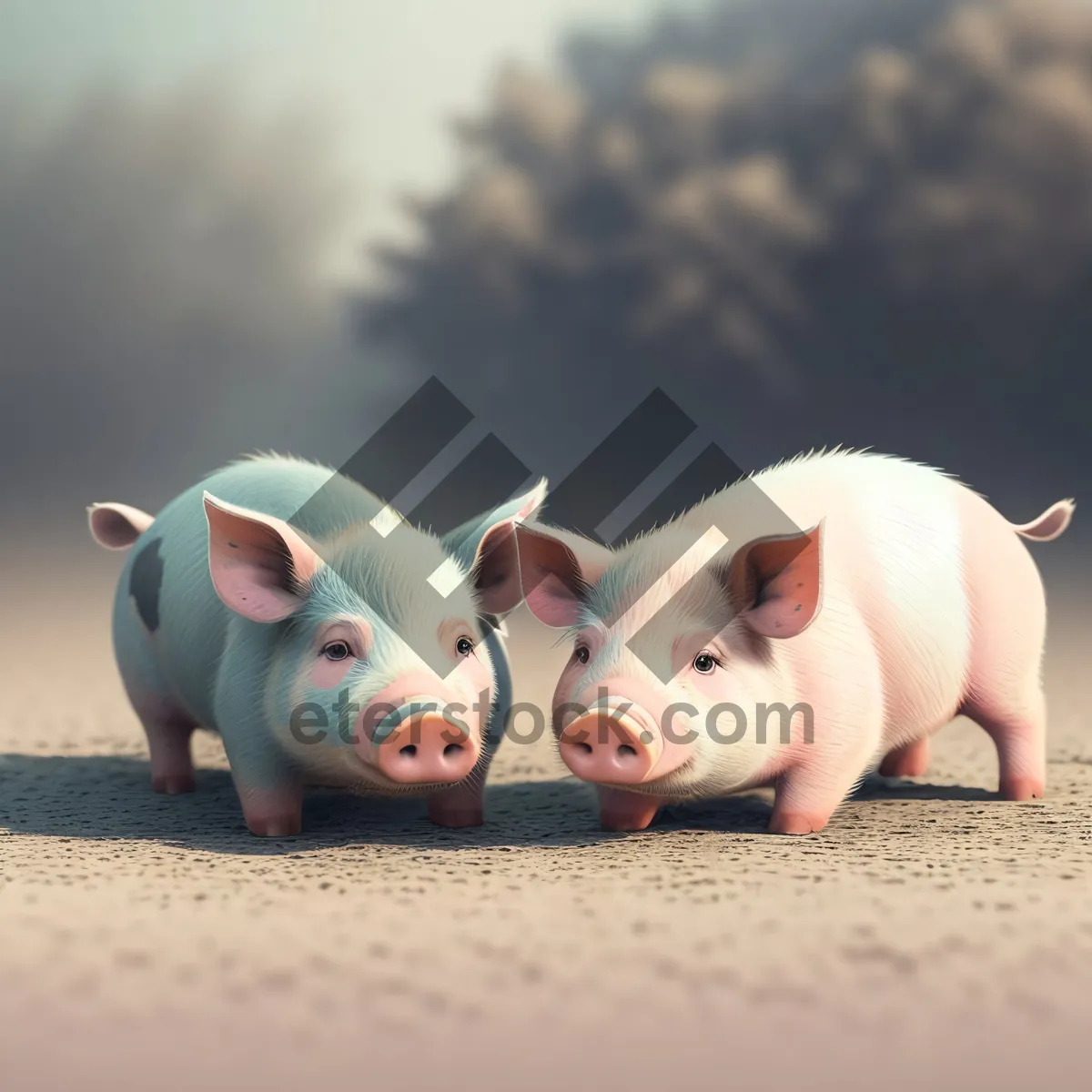 Picture of Pink Ceramic Piggy Bank with Coins - Savings and Finance