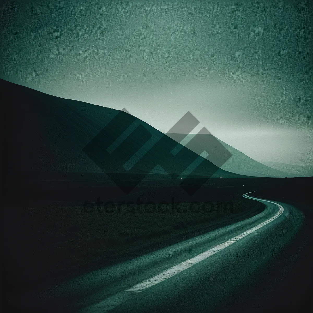 Picture of Highway Bliss: Accelerating Through Cloud-Kissed Desert Scenery