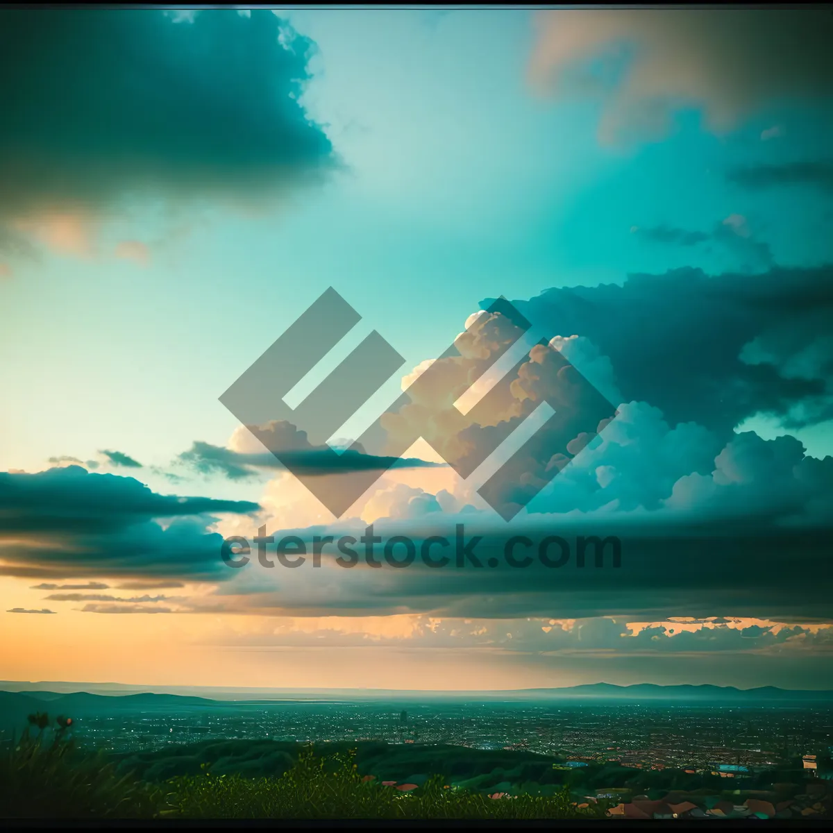 Picture of Serenity by the Sea: Sunset over Horizon