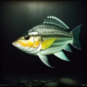 Vibrant Orange Goldfish Swimming in Aquarium