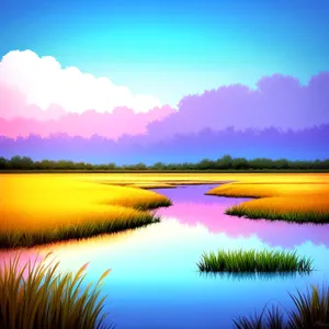Serene Sunset over Reflection Lake