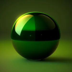 Shiny Glass Button Sphere with Global Symbol