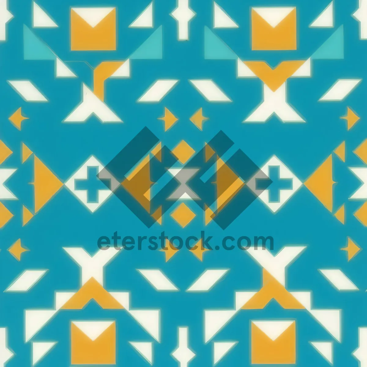 Picture of Decorative retro seamless geometric pattern wallpaper.