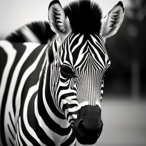 Striped Equine Majesty in South African Wilderness