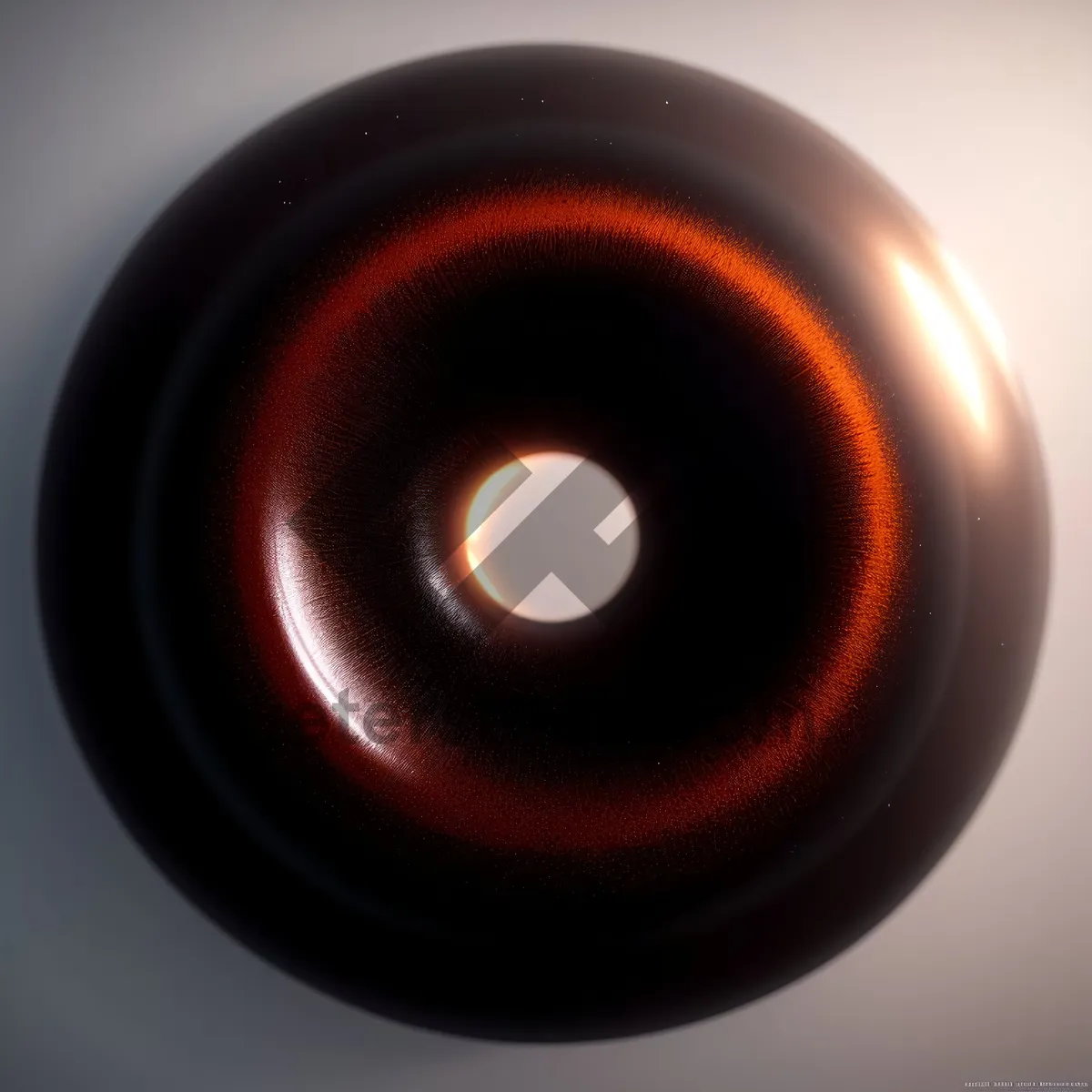 Picture of Shiny Black Circle Control Art with Reflection