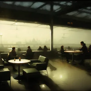 Modern Classroom Interior with Furniture and Chairs