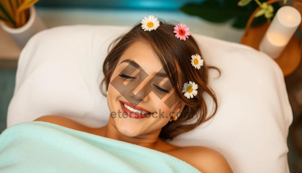 Picture of Sensual brunette model portrait with captivating smile