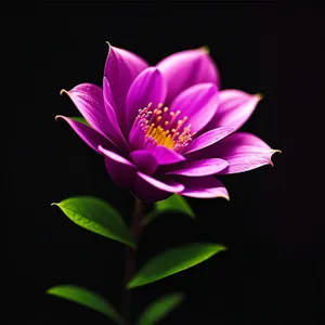 Pink Lotus Blossom in Botanical Garden