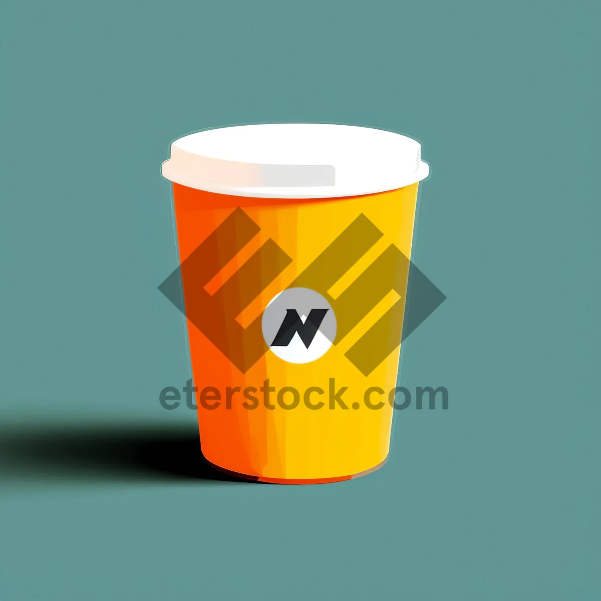 Picture of Yellow Coffee Mug on Table
