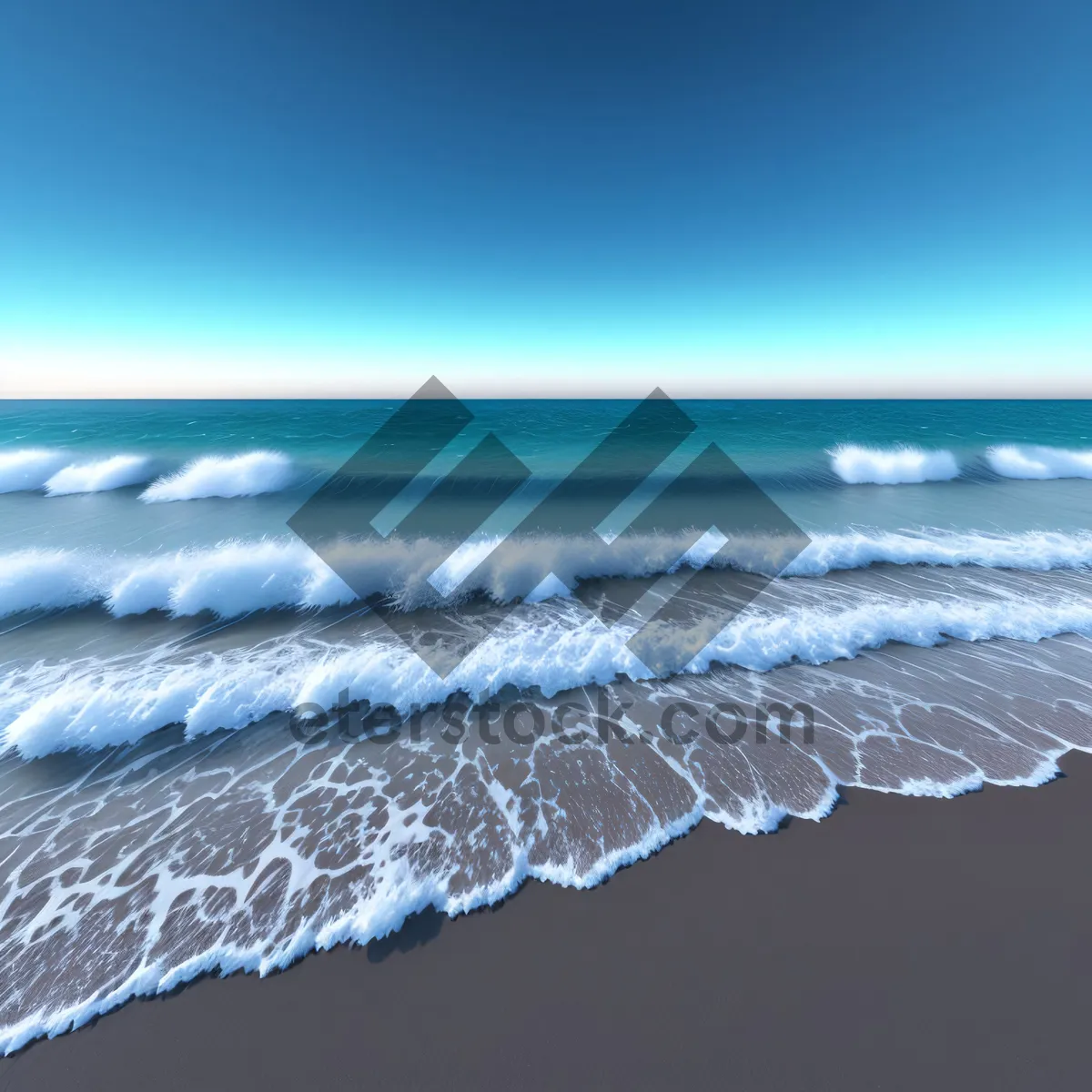 Picture of Sunset Reflection on Clear Ocean Waters