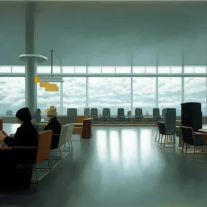 Modern Office Chair in Spacious Classroom