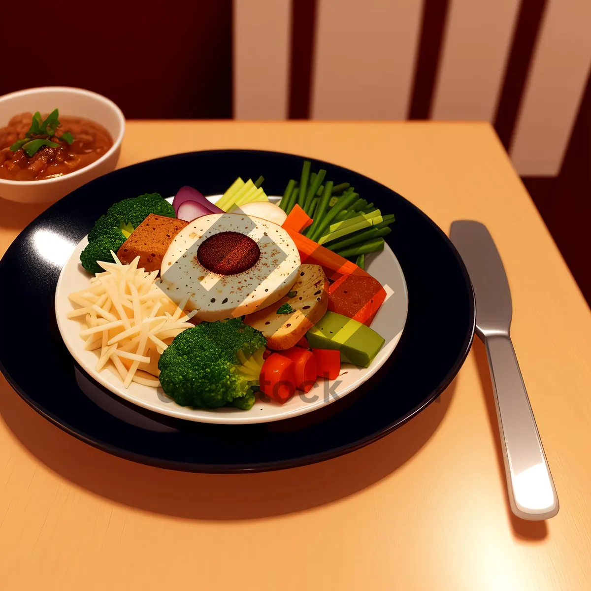 Picture of Delicious Gourmet Plate with Fresh Vegetables