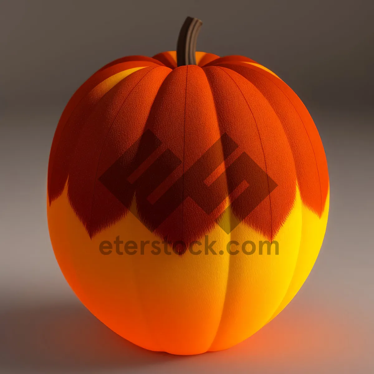 Picture of Autumn Harvest: Orange Pumpkin Lantern for Seasonal Holiday