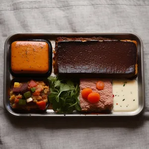 Meal in container for lunch or dinner
