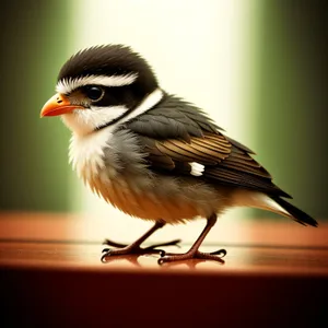 Cute Sparrow perched on branch