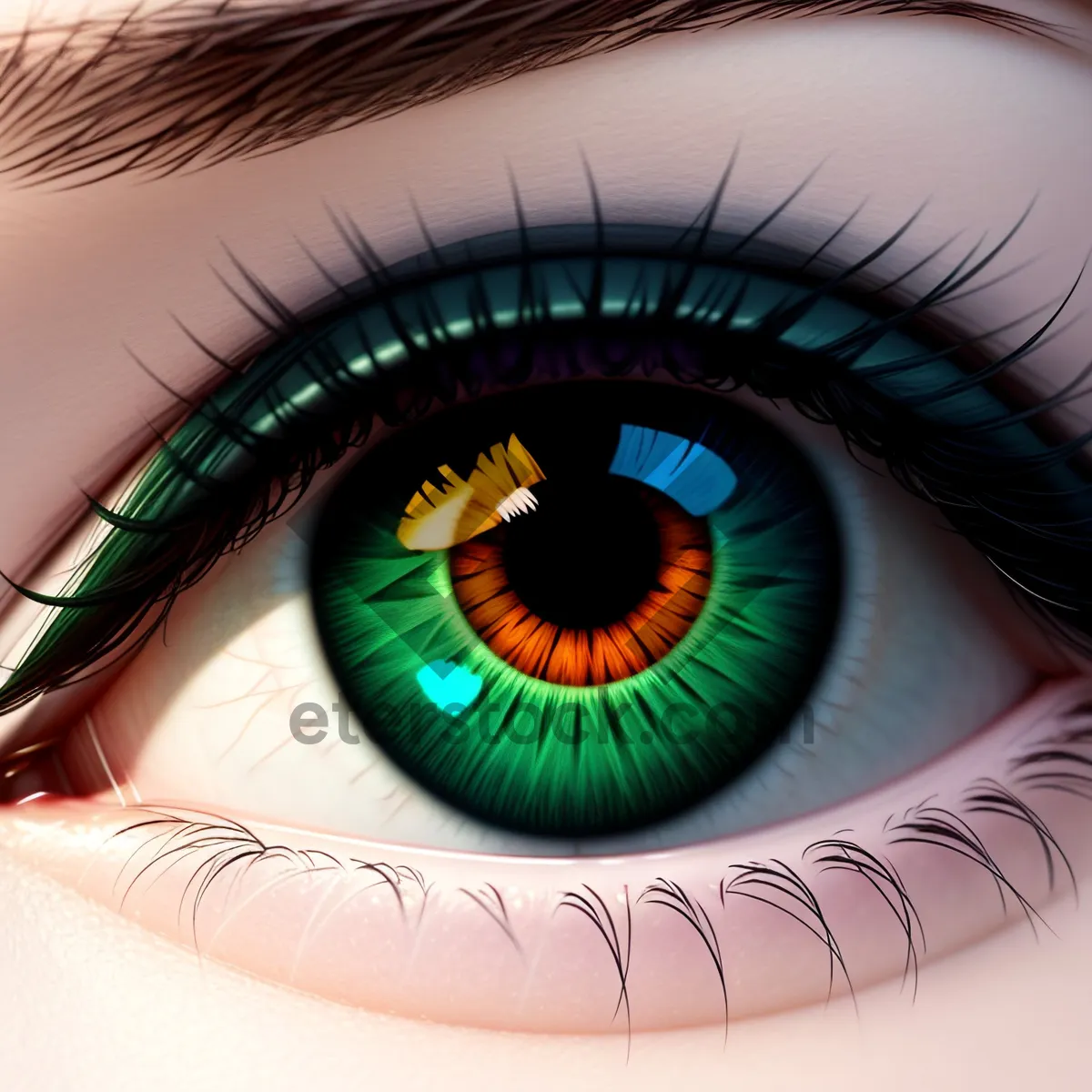 Picture of Captivating Eye Gaze - Stunning Eyebrow and Eye