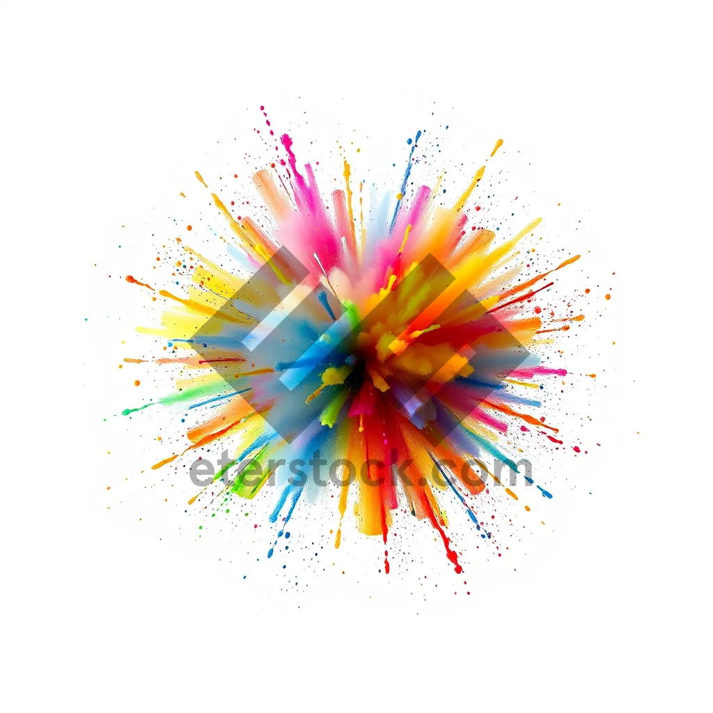 Picture of Colorful Flower Explosion Wallpaper Design