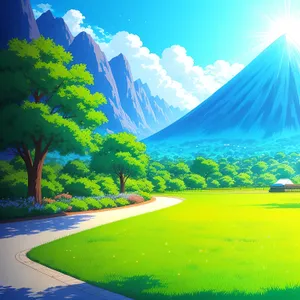 Serene Golf Course Sunset Overlooking Scenic Countryside