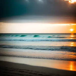 Sunset Serenity on Tropical Coastline