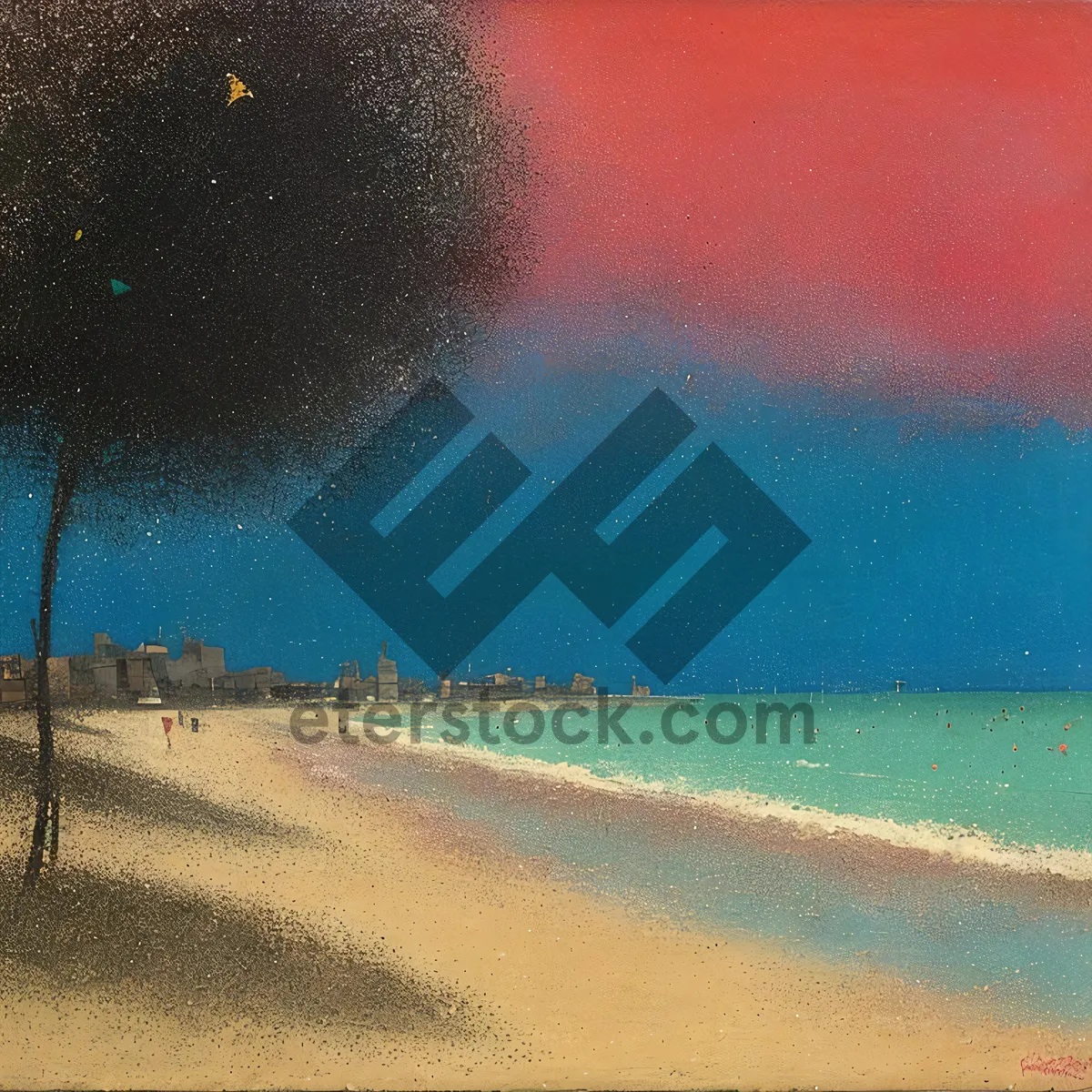 Picture of Tropical Sunset by the Beach