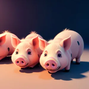 Pink Piggy Bank Saving Money and Building Wealth