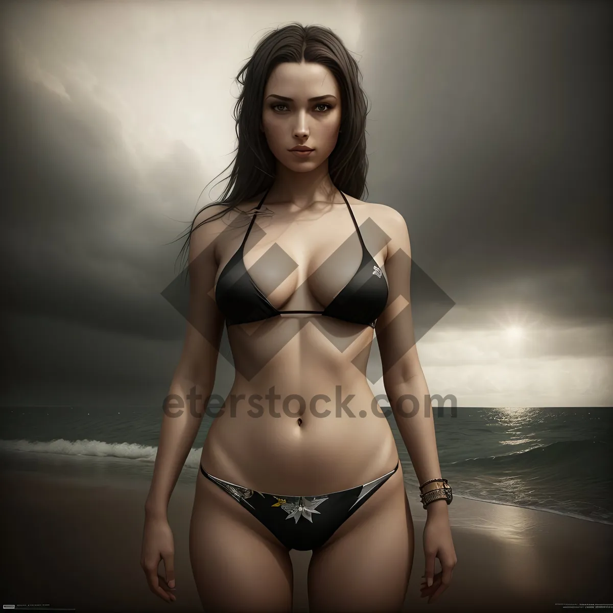 Picture of Seductive beach babe in stylish bikini
