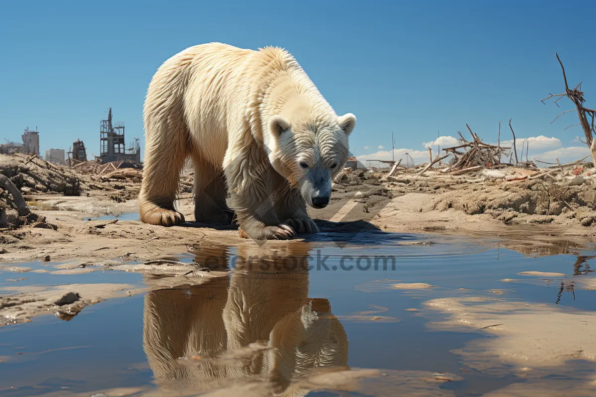 Picture of Wildlife safari park with elephant and bear.