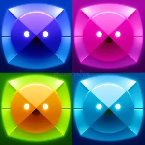 Shiny Circle Button Set: Modern, Bright, and Original.