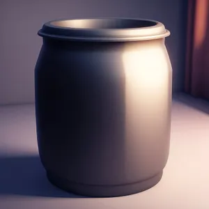 Glass Jar with Liquid Beverage