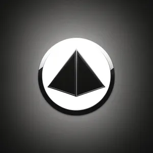 Modern Shiny Black Button Set with Vibrant Circle Icons