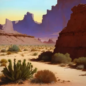 Orange Canyon Landscape in Grand Canyon National Park