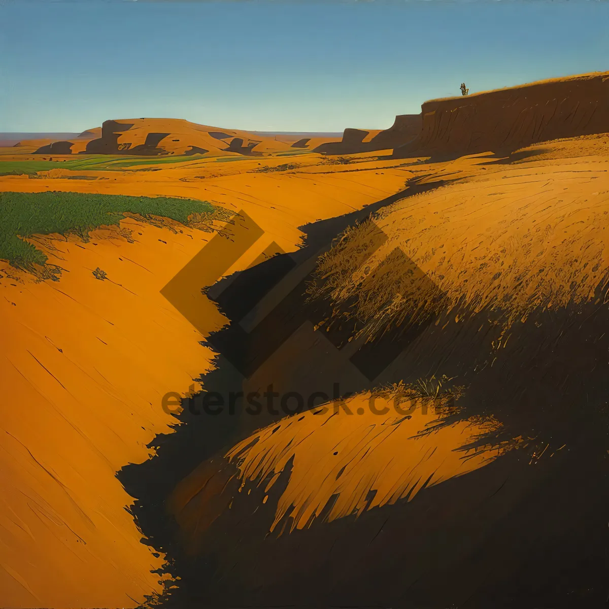 Picture of Spectacular desert landscape with mesmerizing sand dunes.