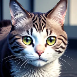 Cute Tabby Kitty with Expressive Eyes