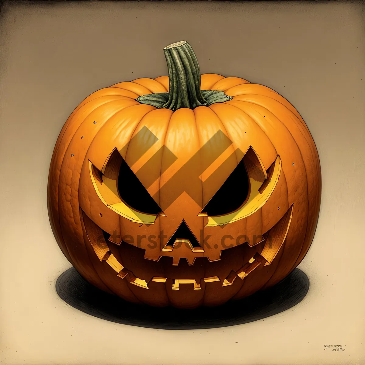 Picture of Spooky Harvest: Glowing Jack-O'-Lantern Lantern Decoration